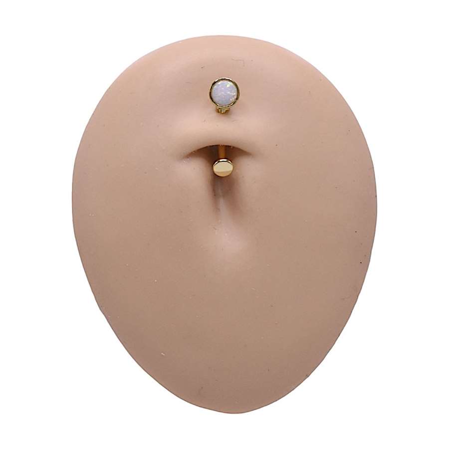 Omgekeerde Navelpiercing met bezel set kristal Omgekeerde Navelpiercing met bezel set kristal