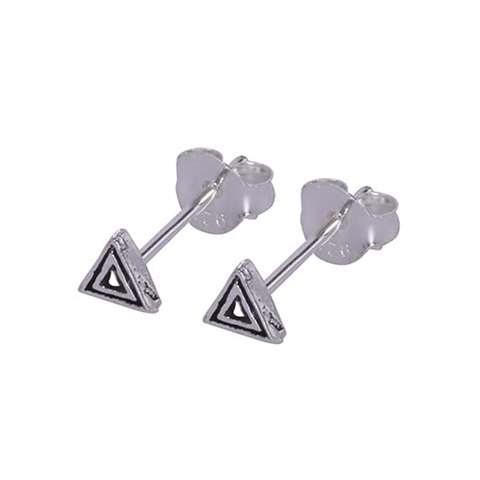 Oorknopjes in zilver 925% met een driehoek