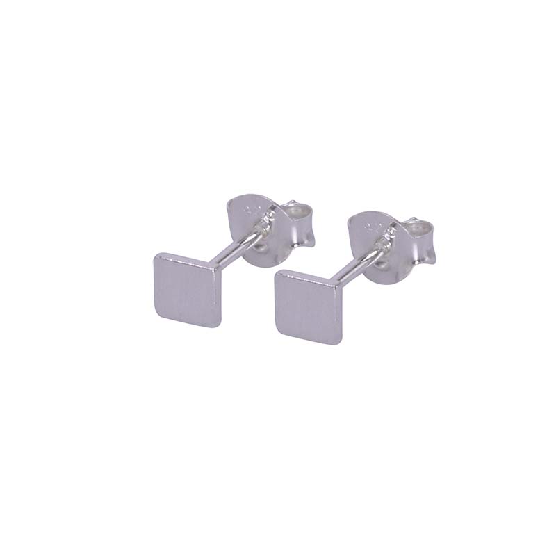 Ohrstecker in Silber 925% mit einem Quadrat