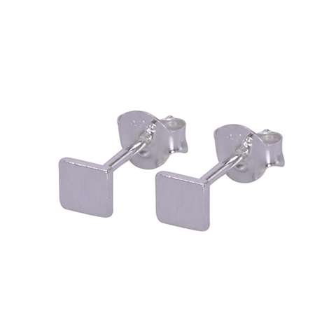 Oorknopjes in zilver 925% met een vierkant