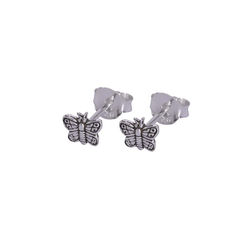 Ohrstecker in Silber 925% mit einem Schmetterling