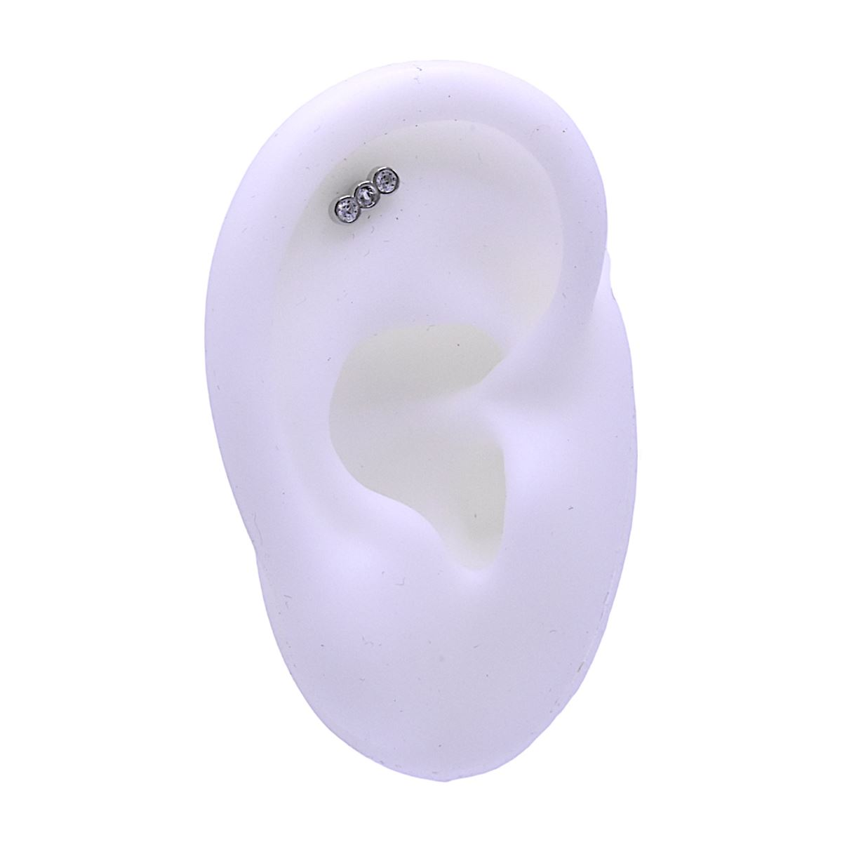 Neuspiercing U-bocht bloem 0.8x6x4 - wit - LMPiercings