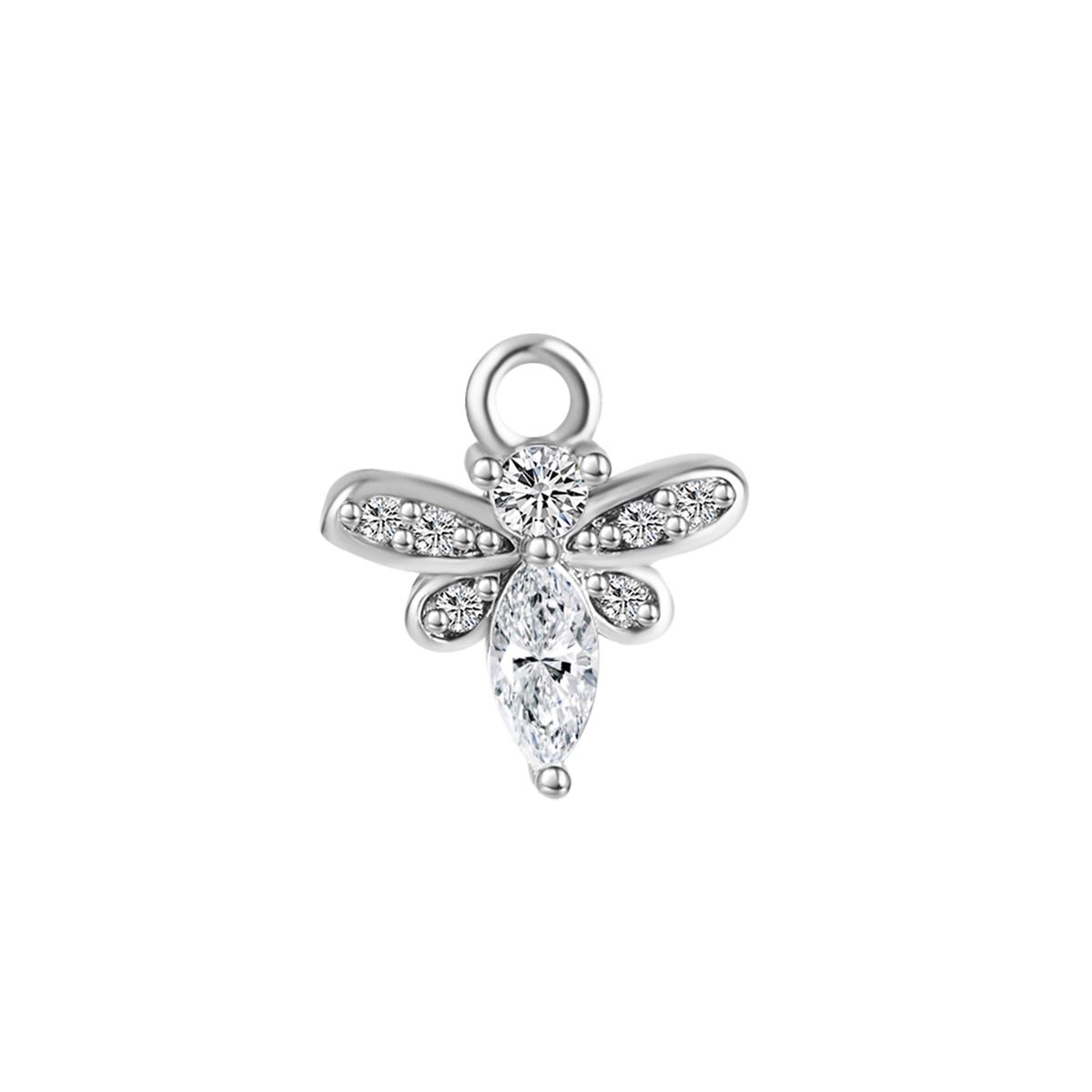 Charm in steel with an angel motif