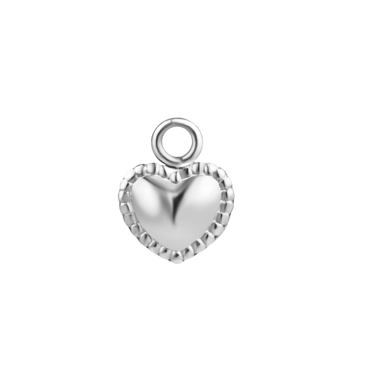 Charm in steel with a heart