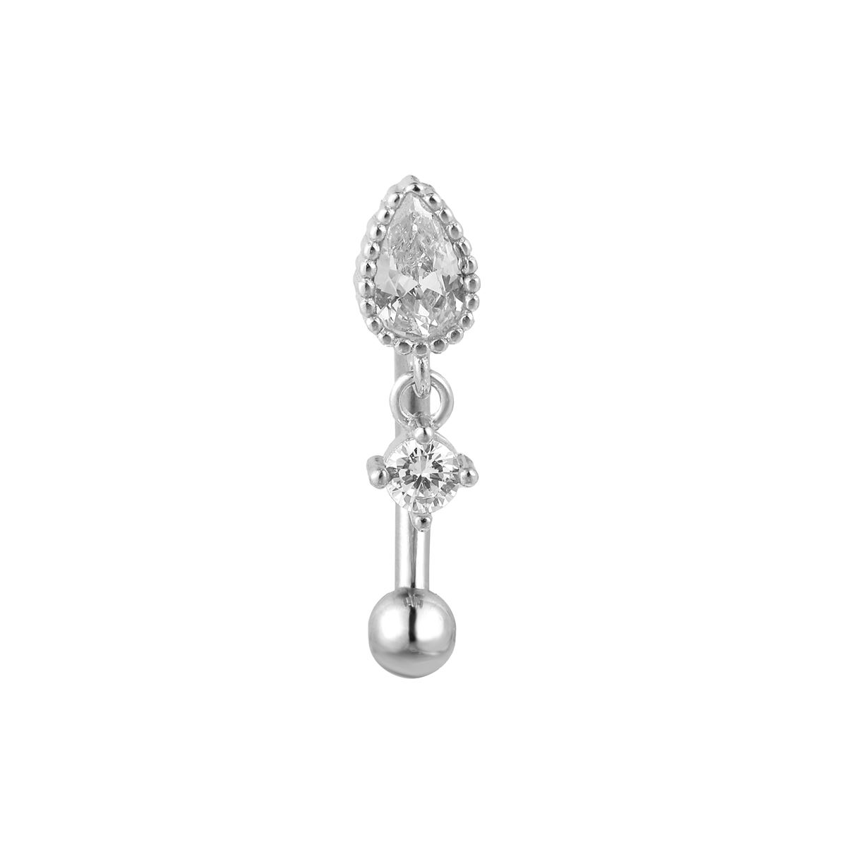 Rook piercing en acier chirurgical avec un motif suspendu