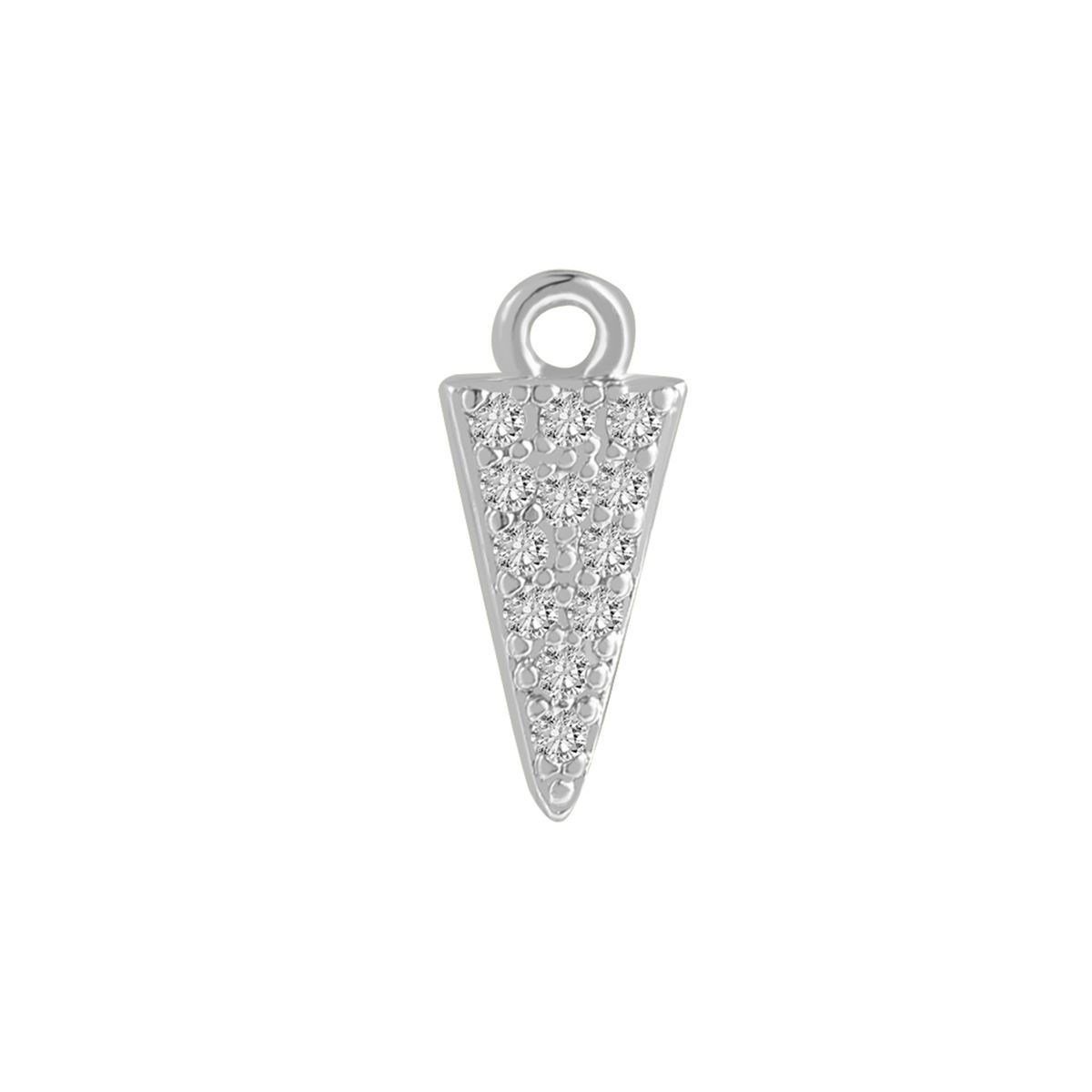 Charm in steel spike covered with white crystals