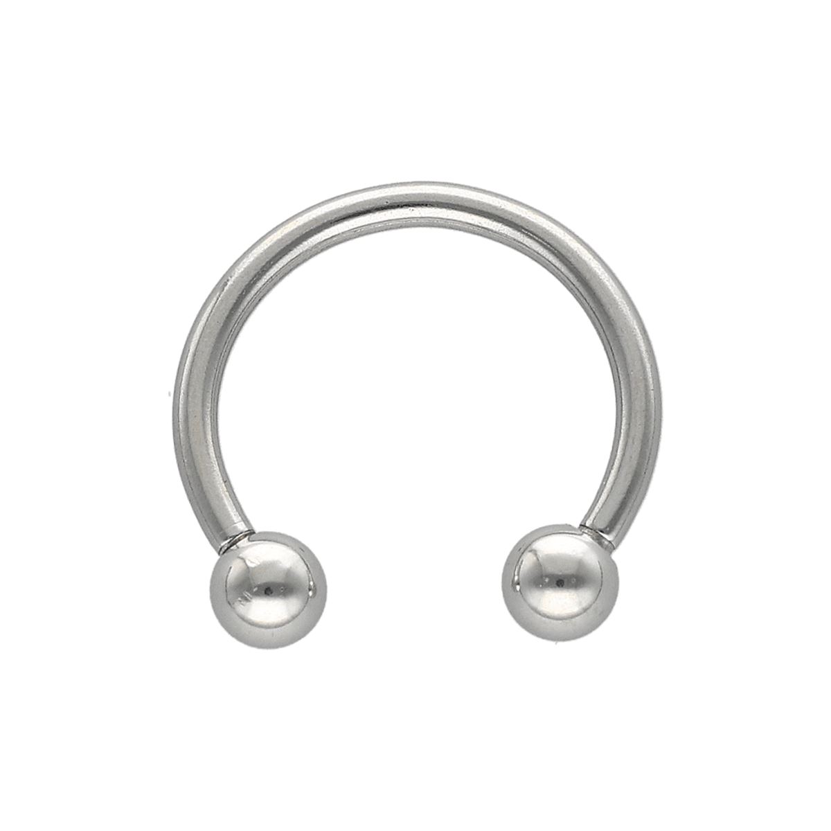 Hufeisenring aus chirurgenstahl, 1.2mm