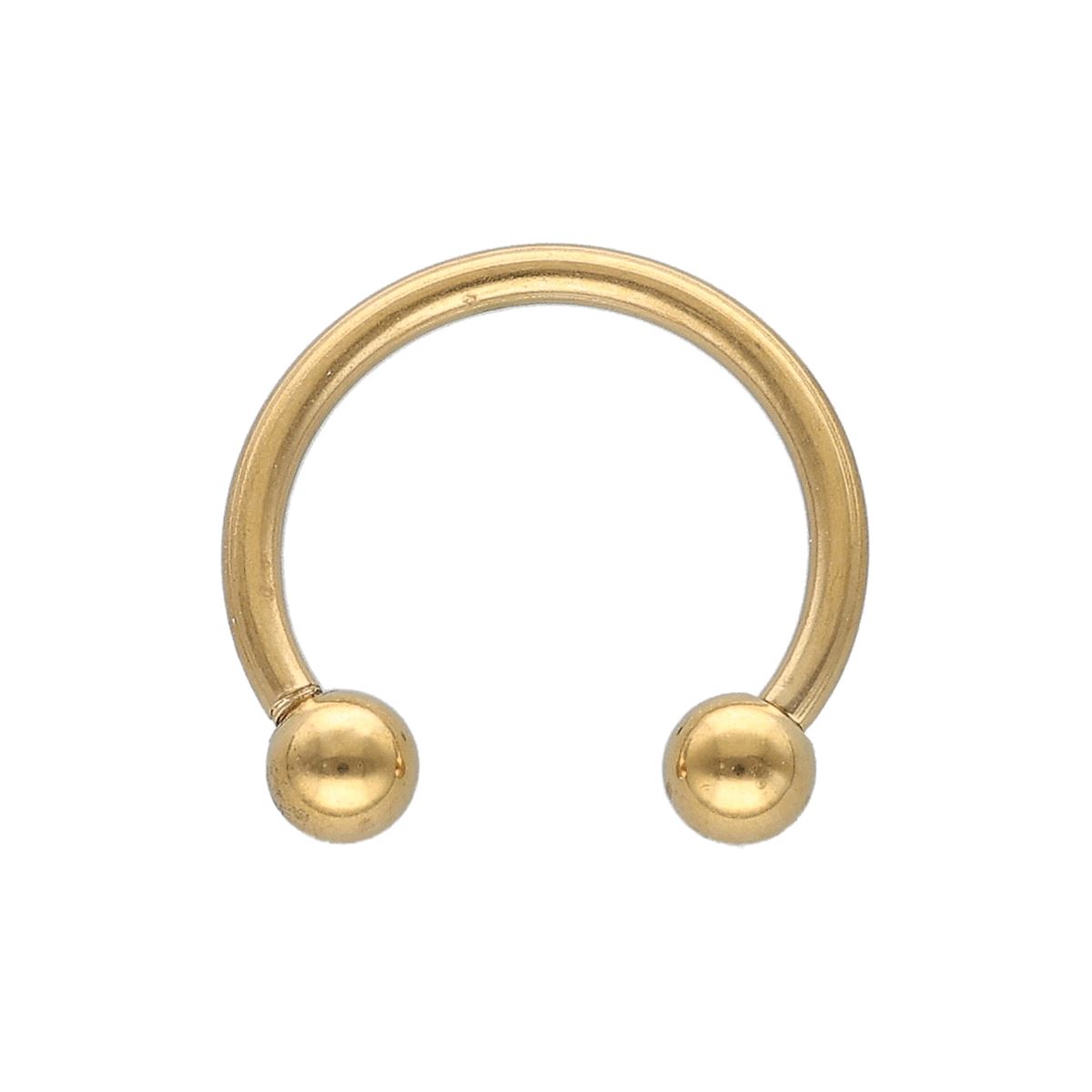 Hufeisenring aus chirurgenstahl, goldfarbig, 1.2mm