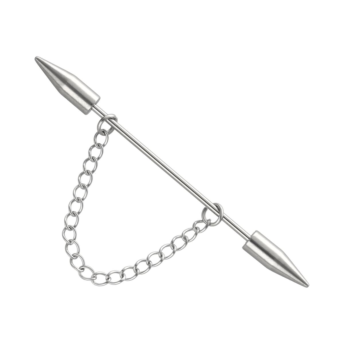 Industrial Piercing aus chirurgischem Stahl mit Kette