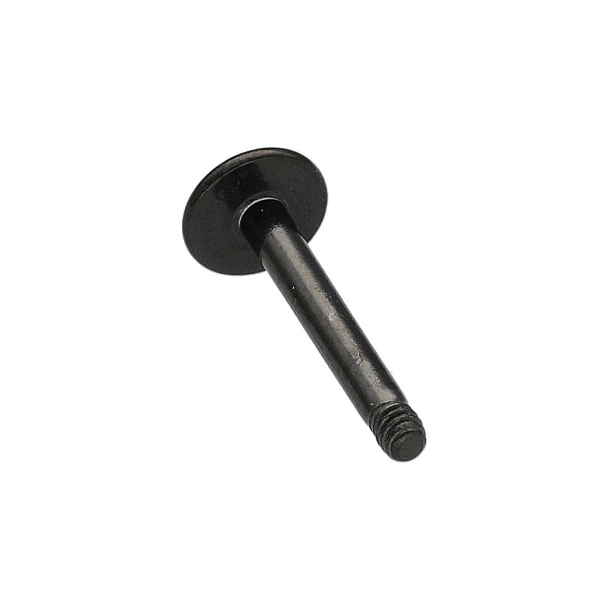 Labret in black chirurgical steel, screwable