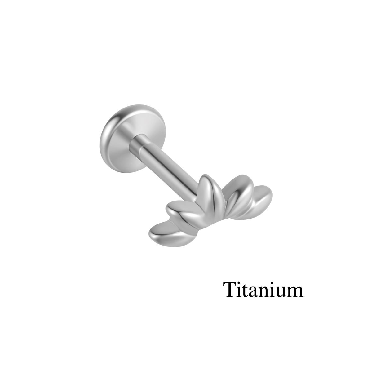 Labret/helix/tragus piercing in titanium F136 met 5 lussen