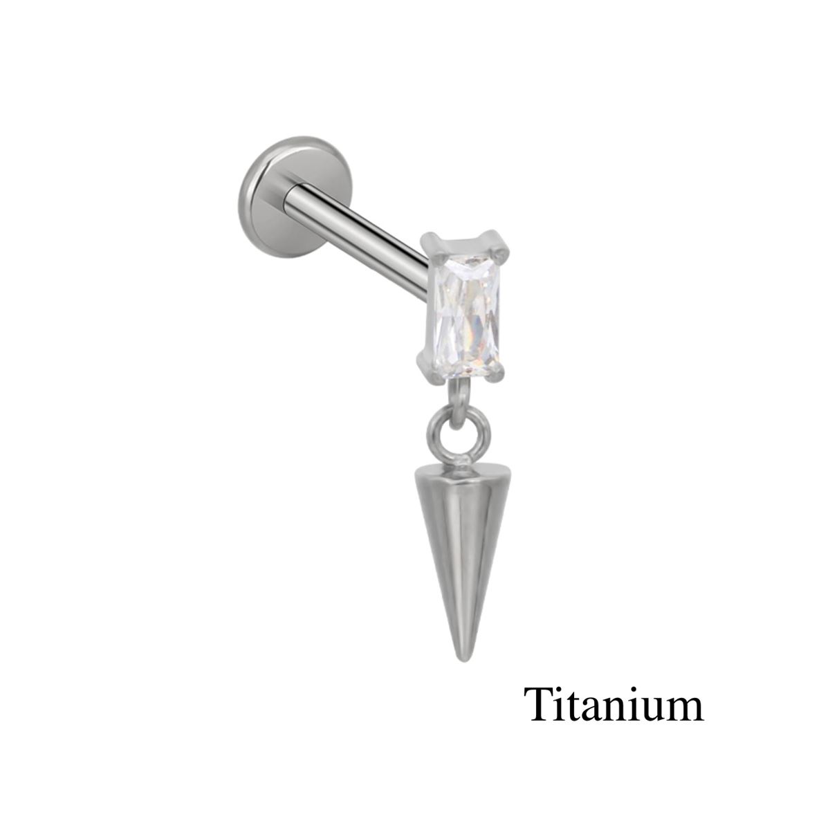 Labret-/Helix-/Tragus-Piercing aus Titan F136 mit einem Anhänger