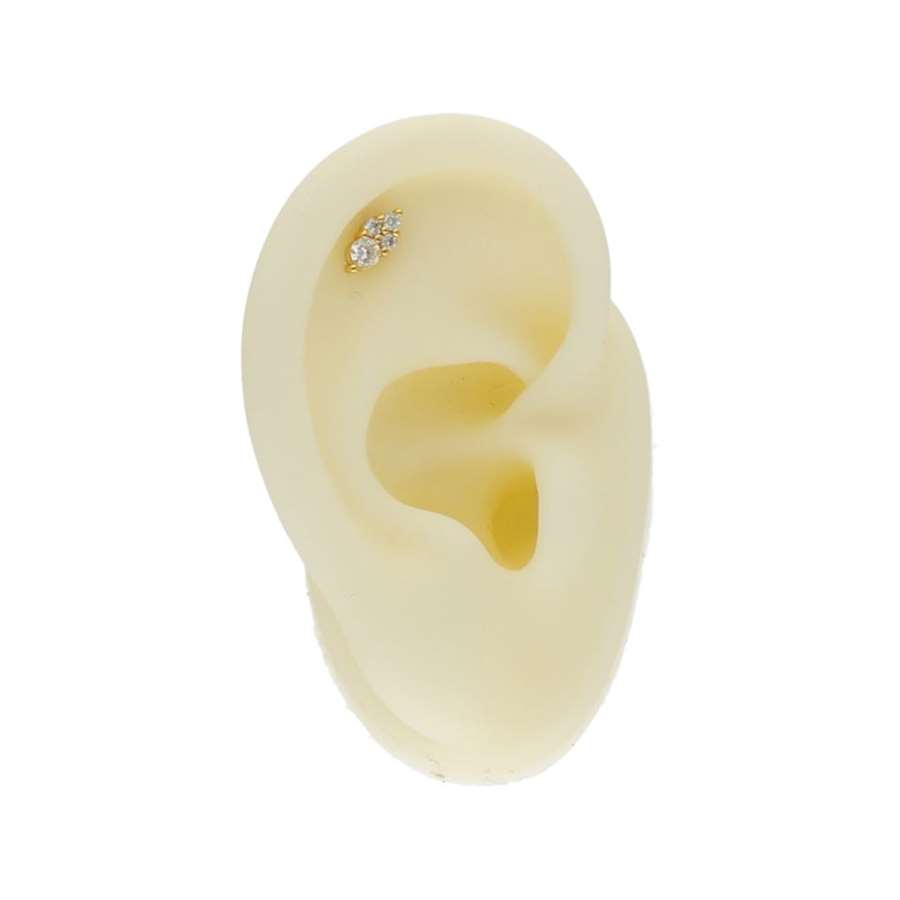 Labret/helix/tragus piercing in goud chirurgisch staal met een hart - Evy's Secrets Labret/helix/tragus piercing in goud chirurgisch staal met een hart - Evy's Secrets