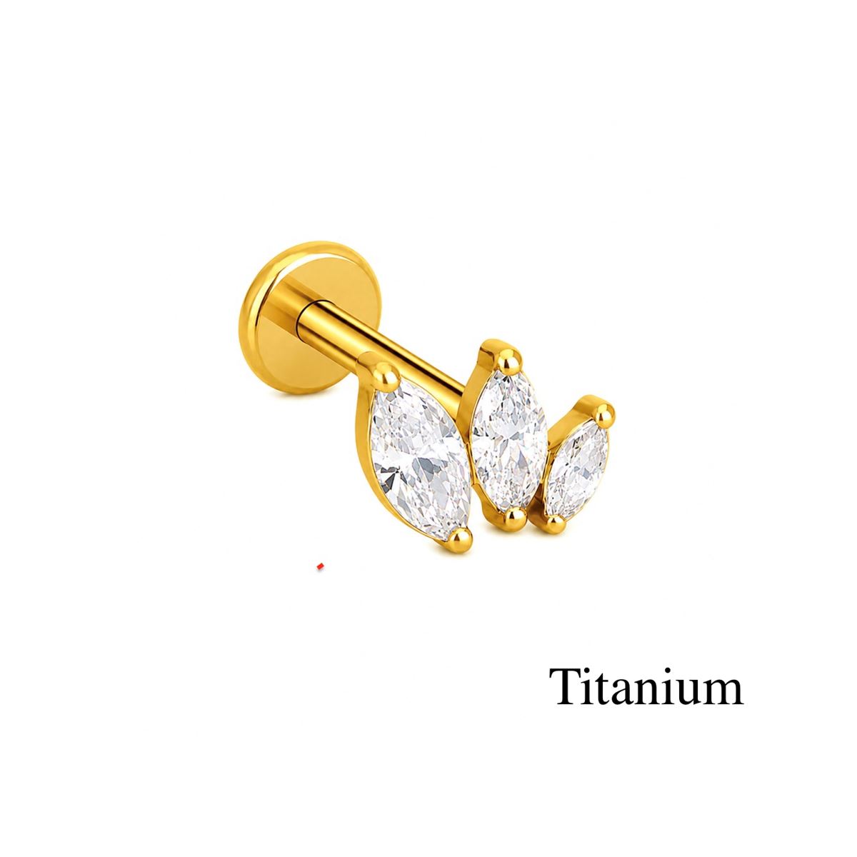 Titan Helix Tragus Labret Piercing ASTM F136 mit Kristallsteine