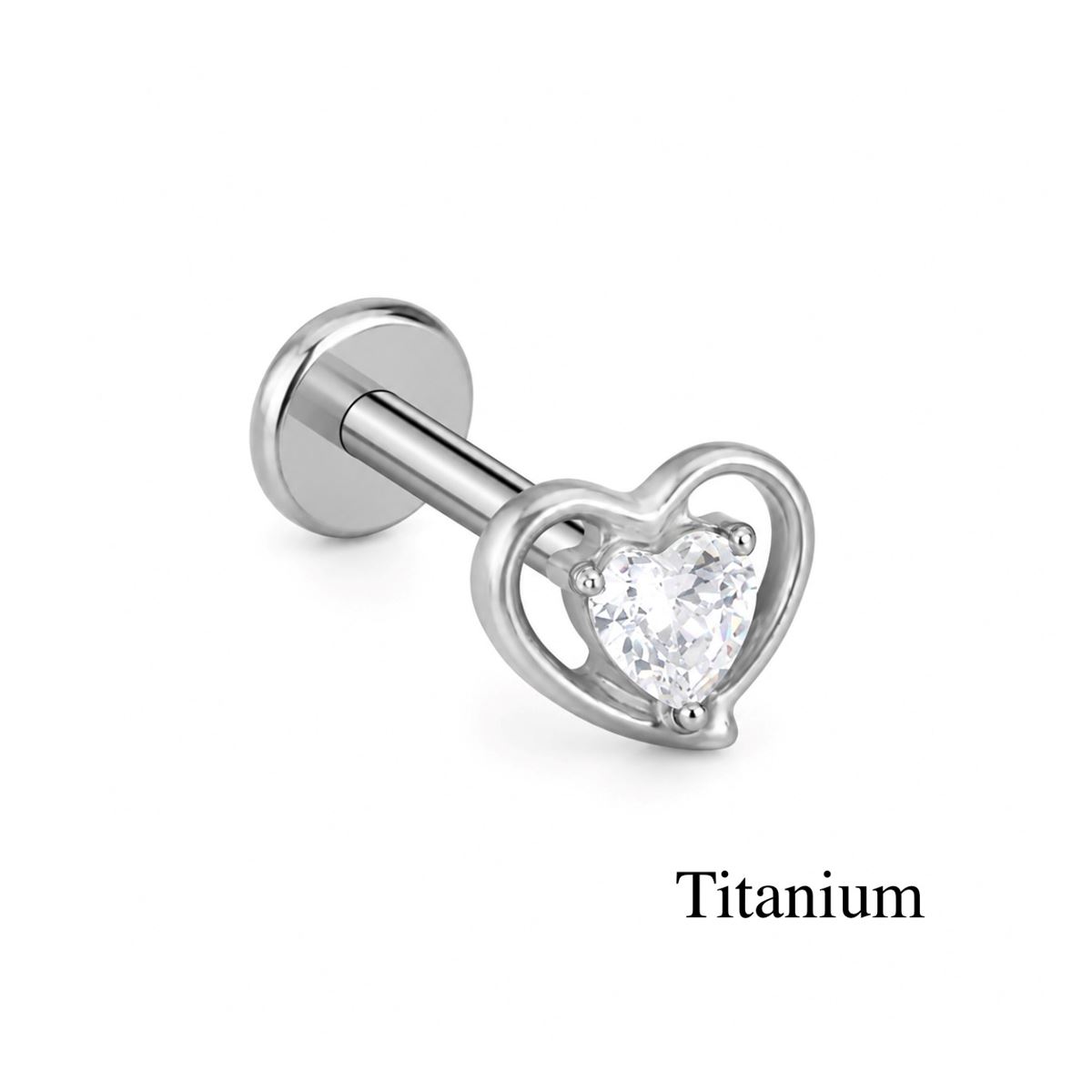 Titan Helix Tragus Labret Piercing ASTM F136 mit Herz