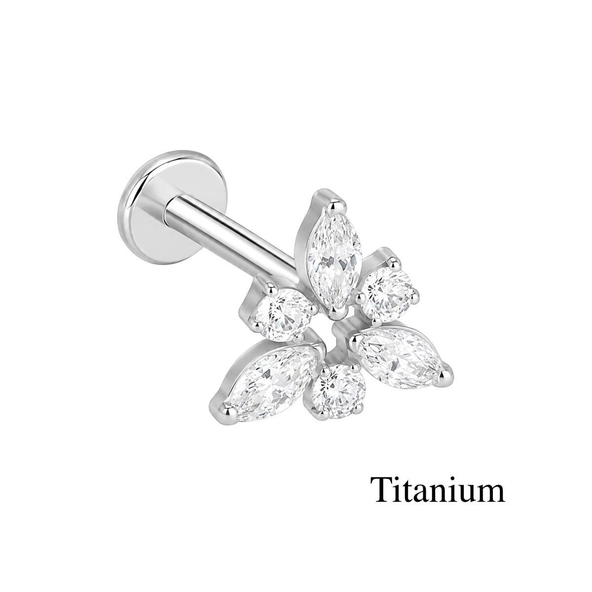 Titan Helix Tragus Labret Piercing ASTM F136 mit Dreieck