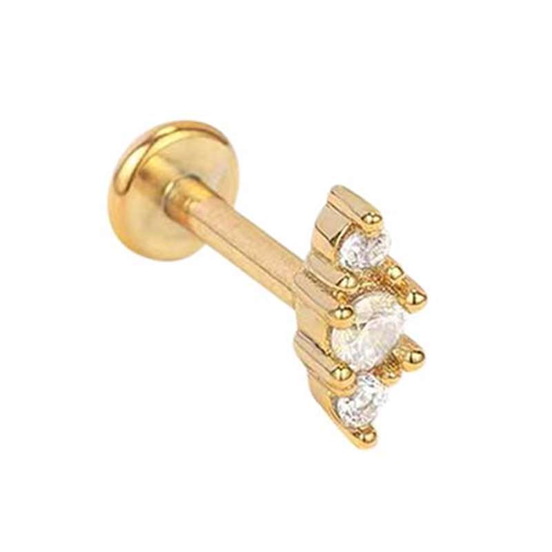 5 Petali Di Cristallo Fiore 16G Tanio G23 Filettatura Interna Labret - Foto 2