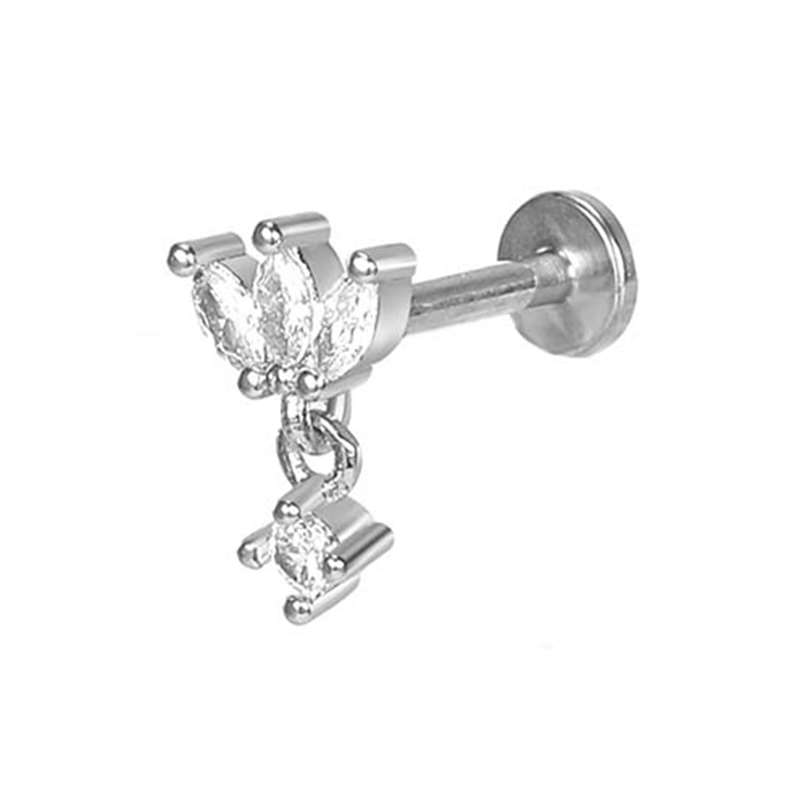 Helix piercing boho stijl kristal met drie balletjes Een mooie oorp Helix piercing boho stijl kristal met drie balletjes Een mooie oorp
