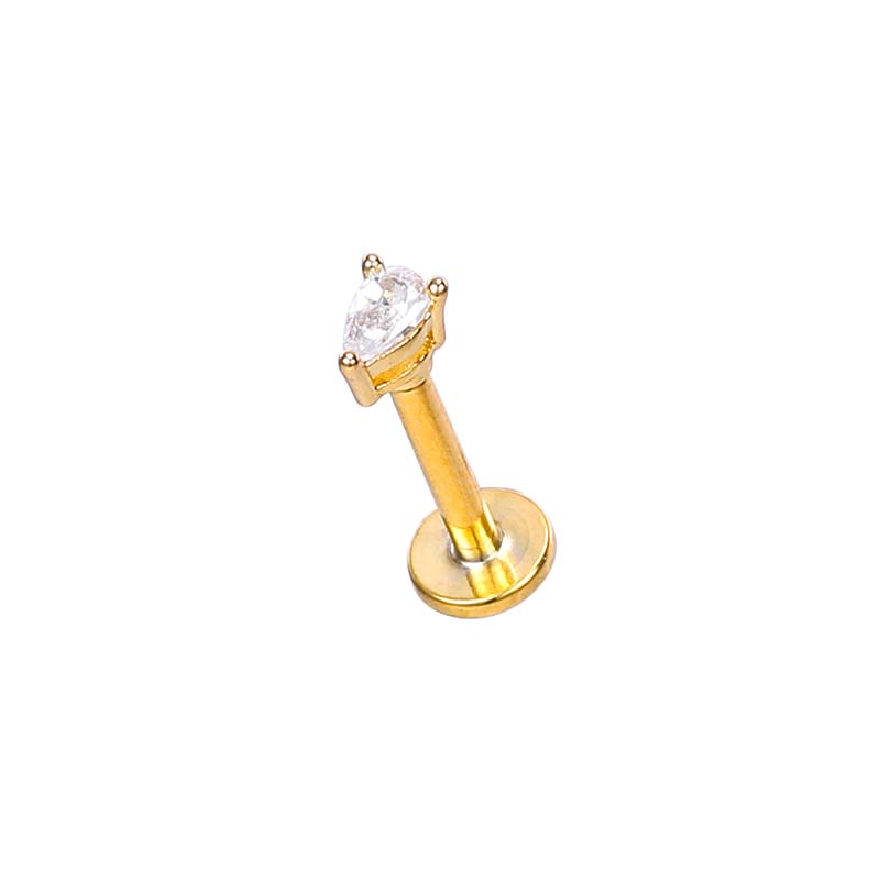 Piercing Labret AWAKEN En Acier Chirurgical 316L - 16G, 8mm - Pour Hélix, Tragus, Lobe - Hypoallergénique