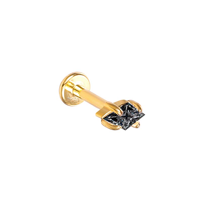 6 Piercings Labret Acier 316L 20G - Zircone Cubique Et Cristal - Pour Lèvre, Tragus, Nez