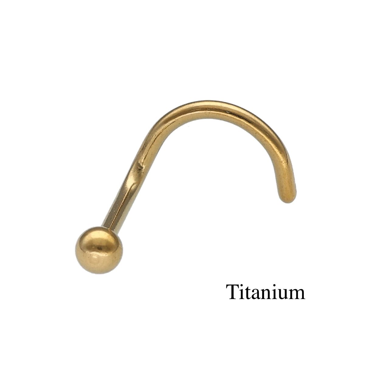 Piercing de nez en titane F136 doré avec une petite boule
