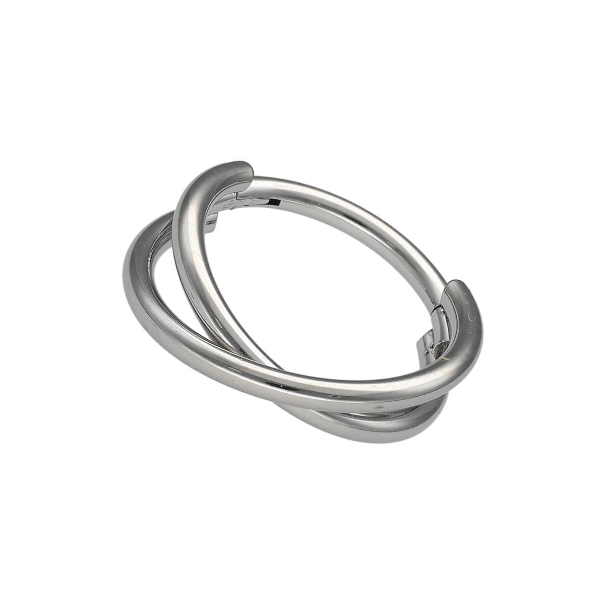 Segmentring/clicker in chirurgisch staal open gekruist