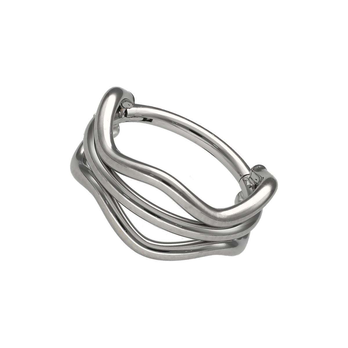 Segmentring/clicker in chirurgisch staal drie rijen