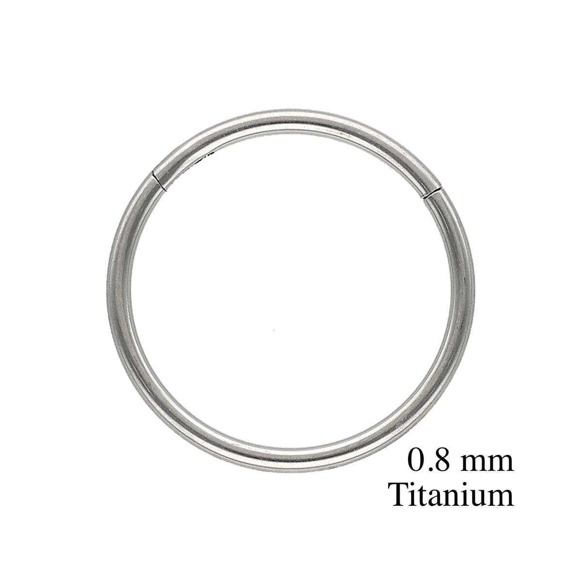 Anneau/segment en TITANE avec charnière, extra fin 0.8mm