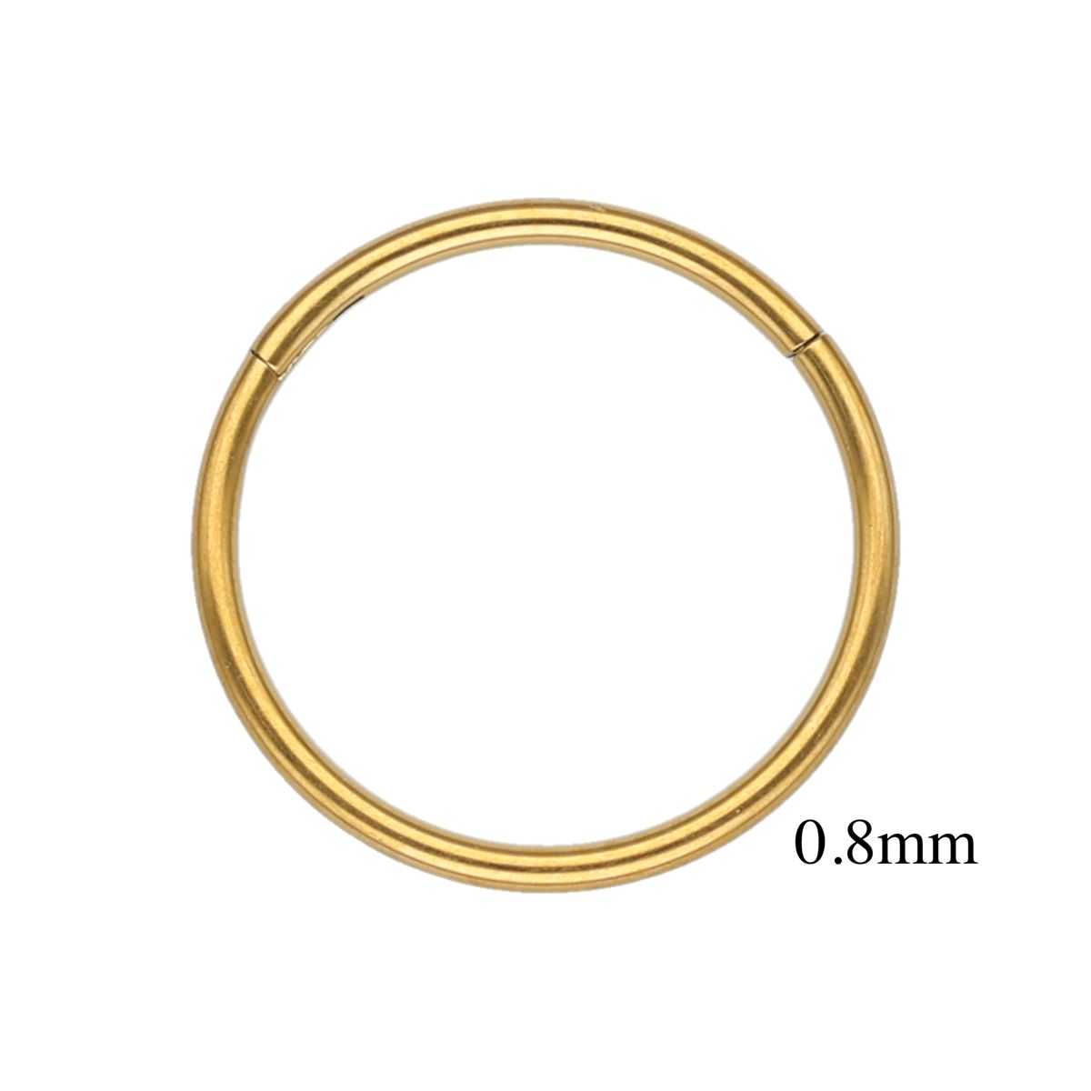 Anneau/segment en acier doré chirurgical avec charnière, extra fin 0.8mm