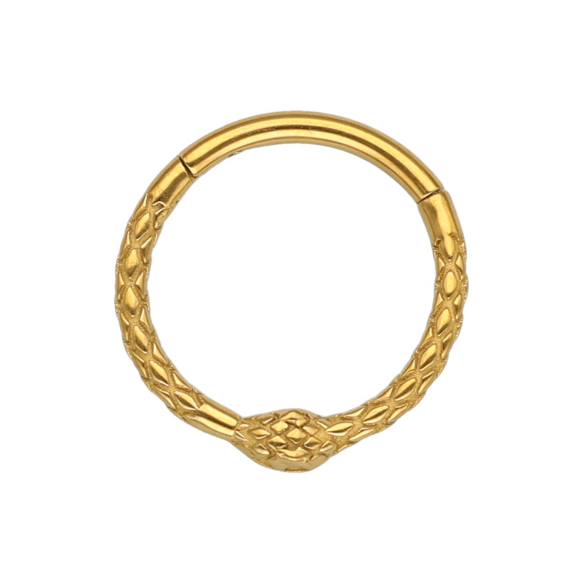 Anneau/Segment en acier doré chirurgical avec un serpent