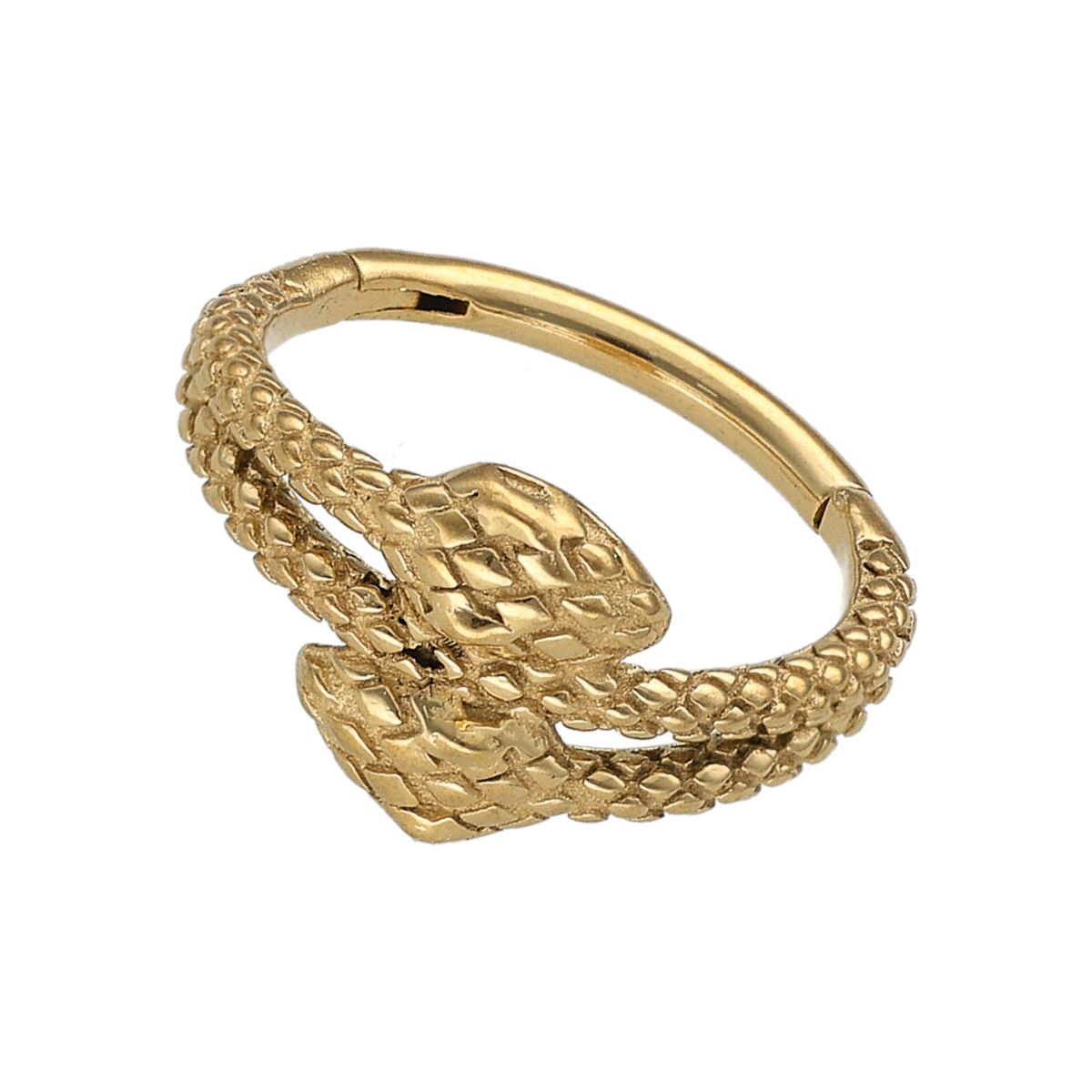 Anneau/Segment en acier doré chirurgical avec un serpent