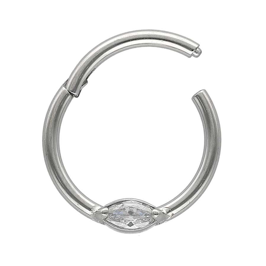 Zilverachtig 16G 1.2mm Titanium Staal Chirurgisch Staal Septum Zilverachtig 16G 1.2mm Titanium Staal Chirurgisch Staal Septum