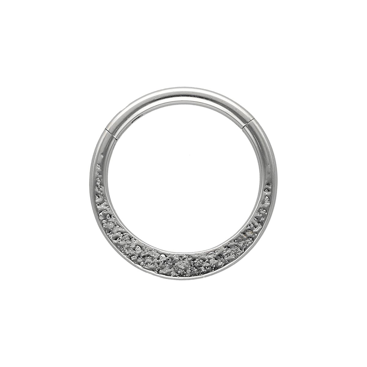 Anneau/segment en acier chirurgical motif plat