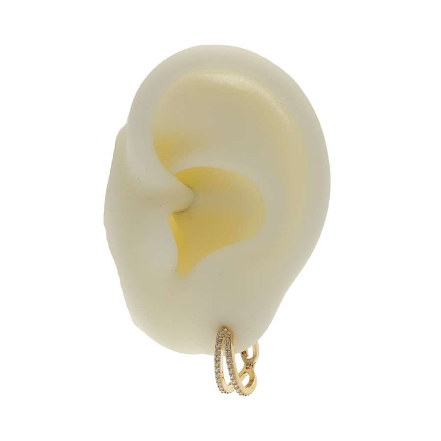 Huggie | Goudkleurige 6 Mm Platte Oorring Van Chirurgisch Roestvrij Staal P Huggie | Goudkleurige 6 Mm Platte Oorring Van Chirurgisch Roestvrij Staal P