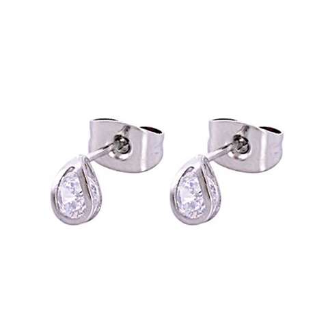 Boucles d'oreilles en acier chirurgical avec un goutte