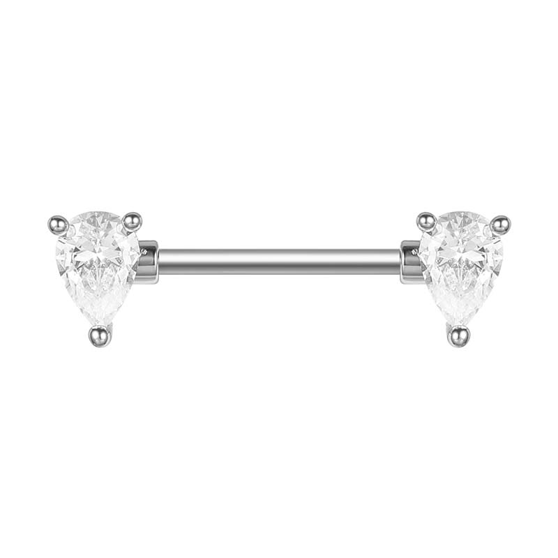 Nipple piercing in surgical steel with a drop Evy's Secrets