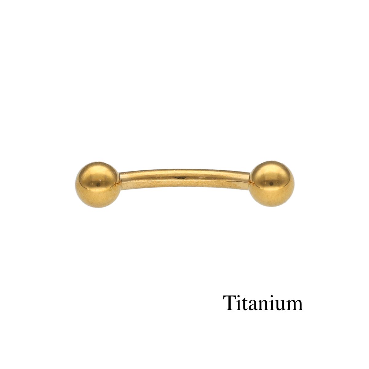 Eyebrow in titanium-gold plated