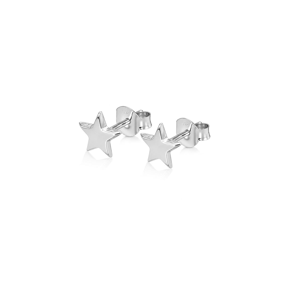 Star Stud Earrings in 925 Sterling Silver