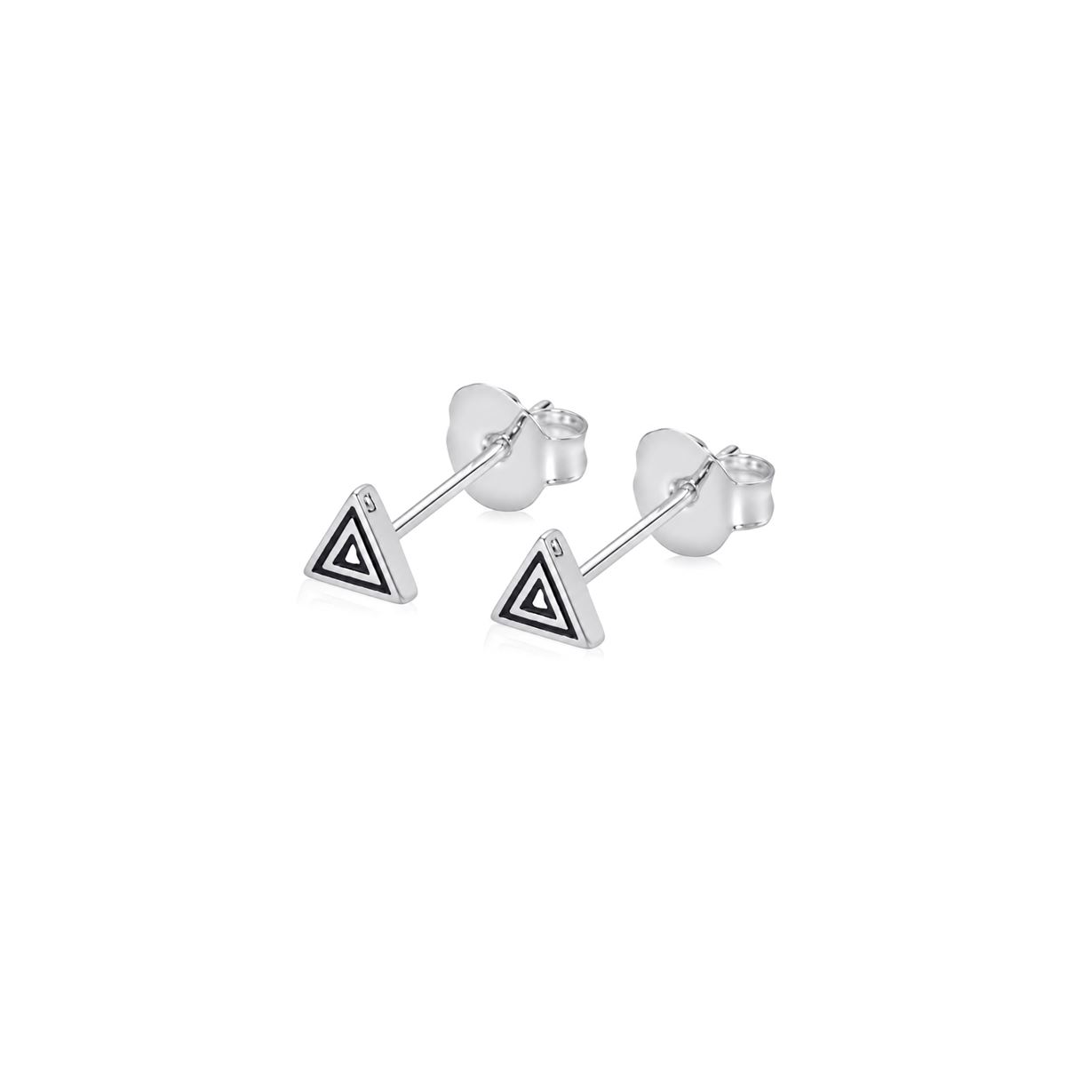Triangle Stud Earrings in 925 Sterling Silver