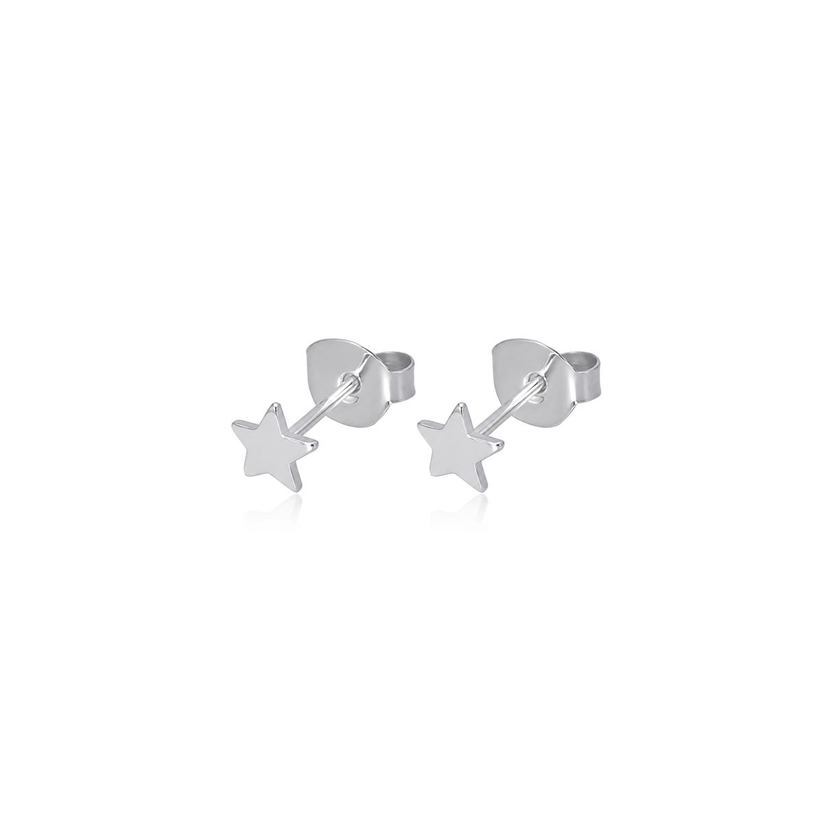 Earrings in silver 925% with a star