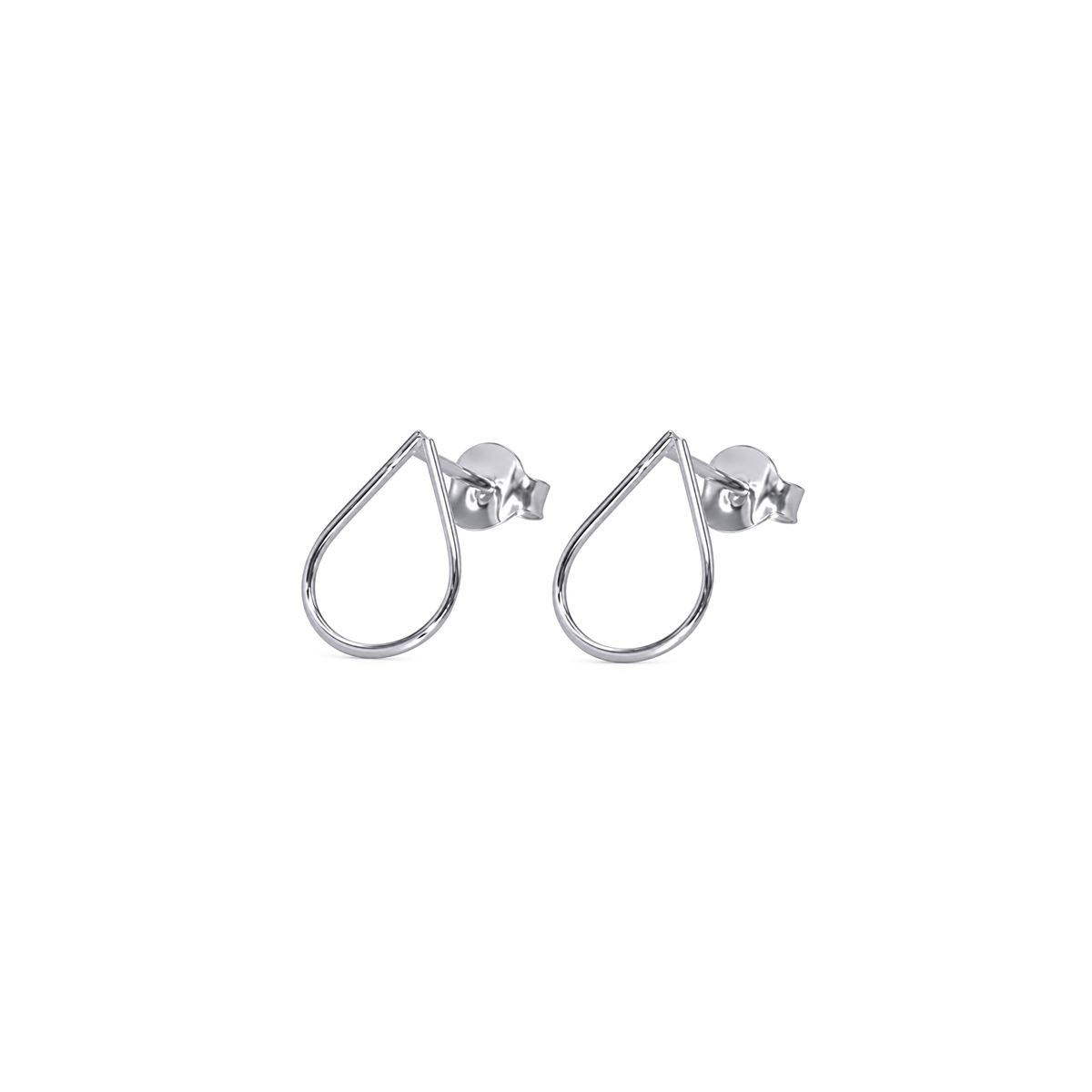Teardrop Stud Earrings in 925 Sterling Silver