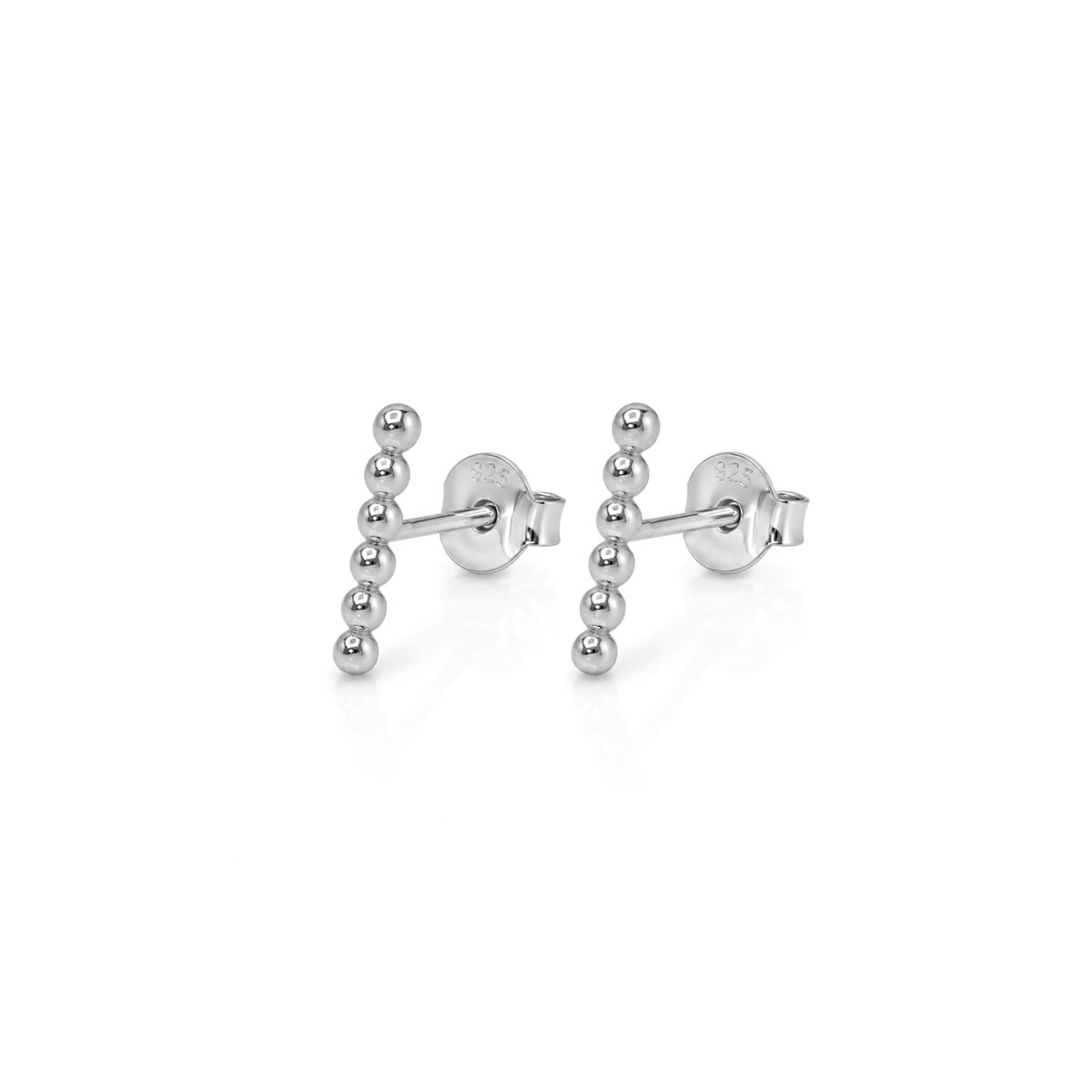 6-Ball Stud Earrings in 925 Sterling Silver