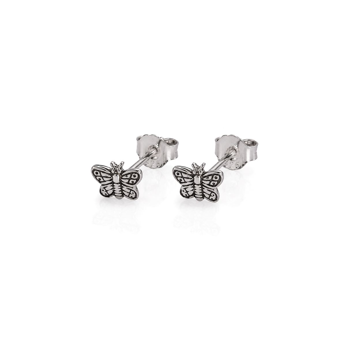 Butterfly Stud Earrings in 925 Sterling Silver