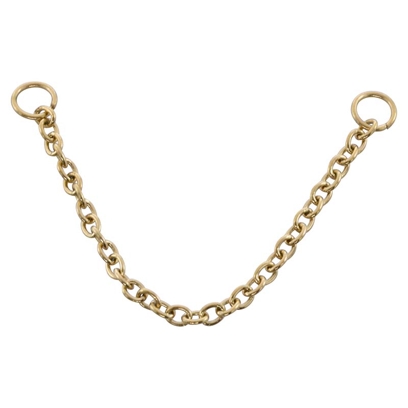 Chain in steel-gold colored