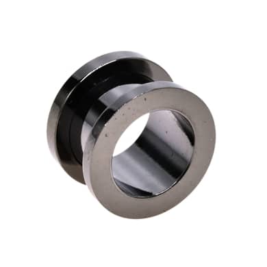 Flesh tunnel in  chirurgical steel, anthracite (dark grey)