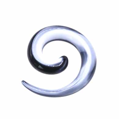 Acryl dehnspirale schwarz, weiss, grau