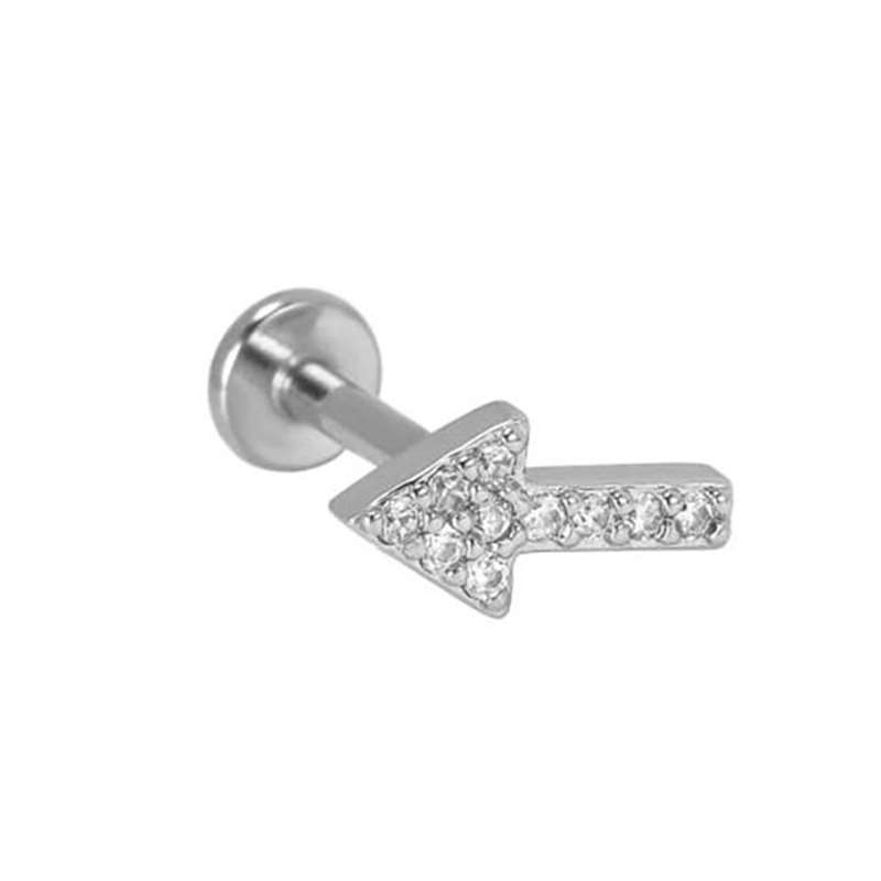 Labret/helix/tragus piercing en acier chirurgical-flèche recouverte de ...