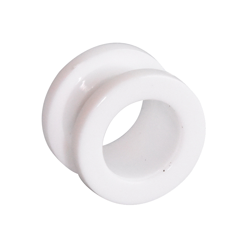 Flesh tunnel in white acrylic, screwable