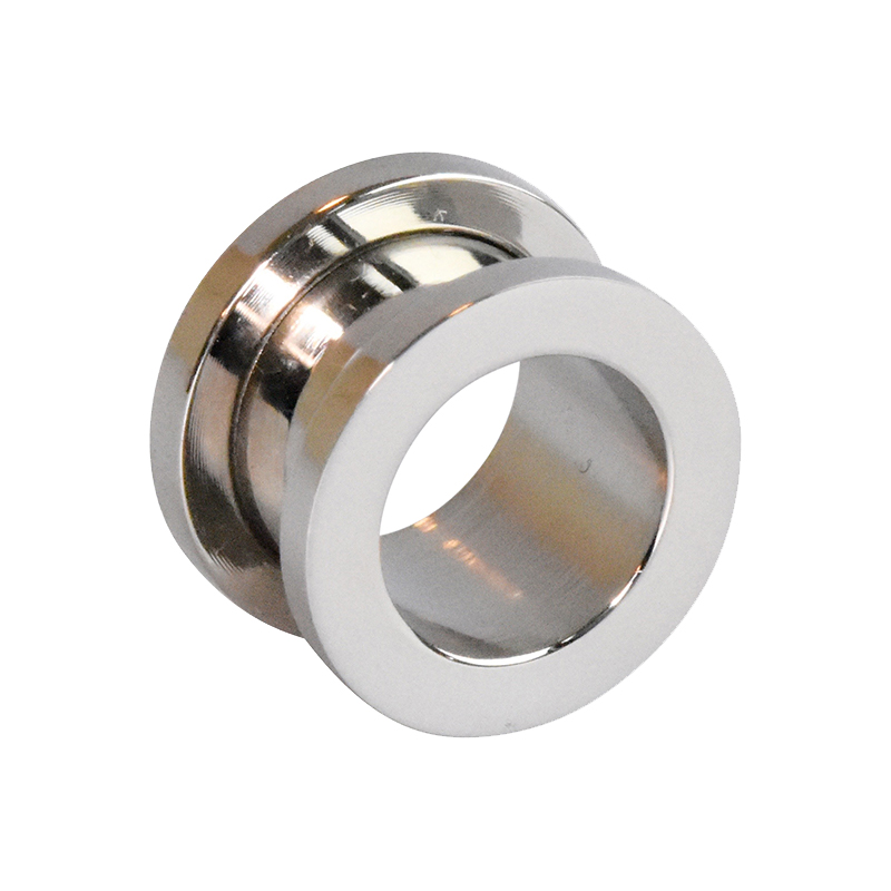 Flesh tunnel in chirurgical steel, screwable