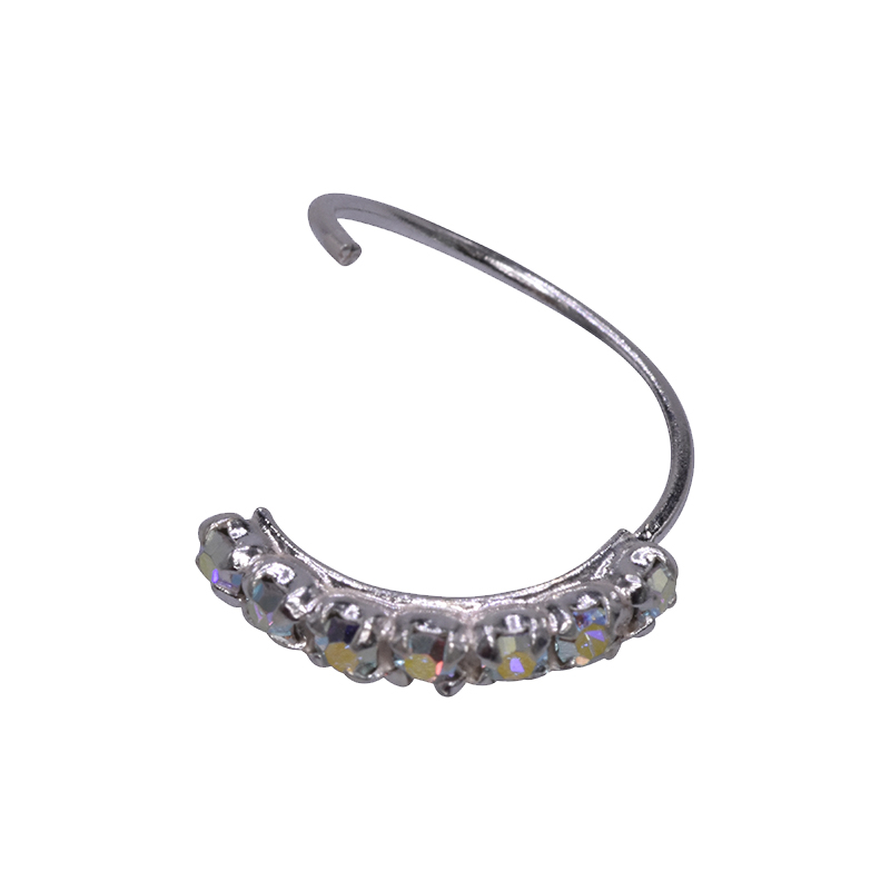 Ring aus silber 925%, biegbar mit 7 A.B. (aurora boreal) prong setting ...